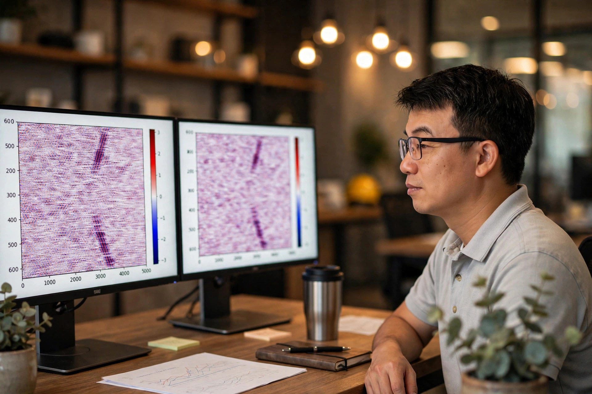 GHC Consulting engineer reviewing seismic data